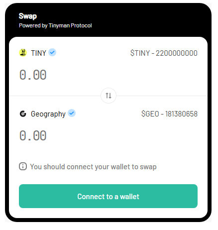 tinyman dex comprar TINY GEO algorand blockchain criptomoeda de geografia