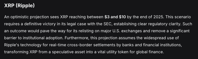 deepseek ai prevê xrp